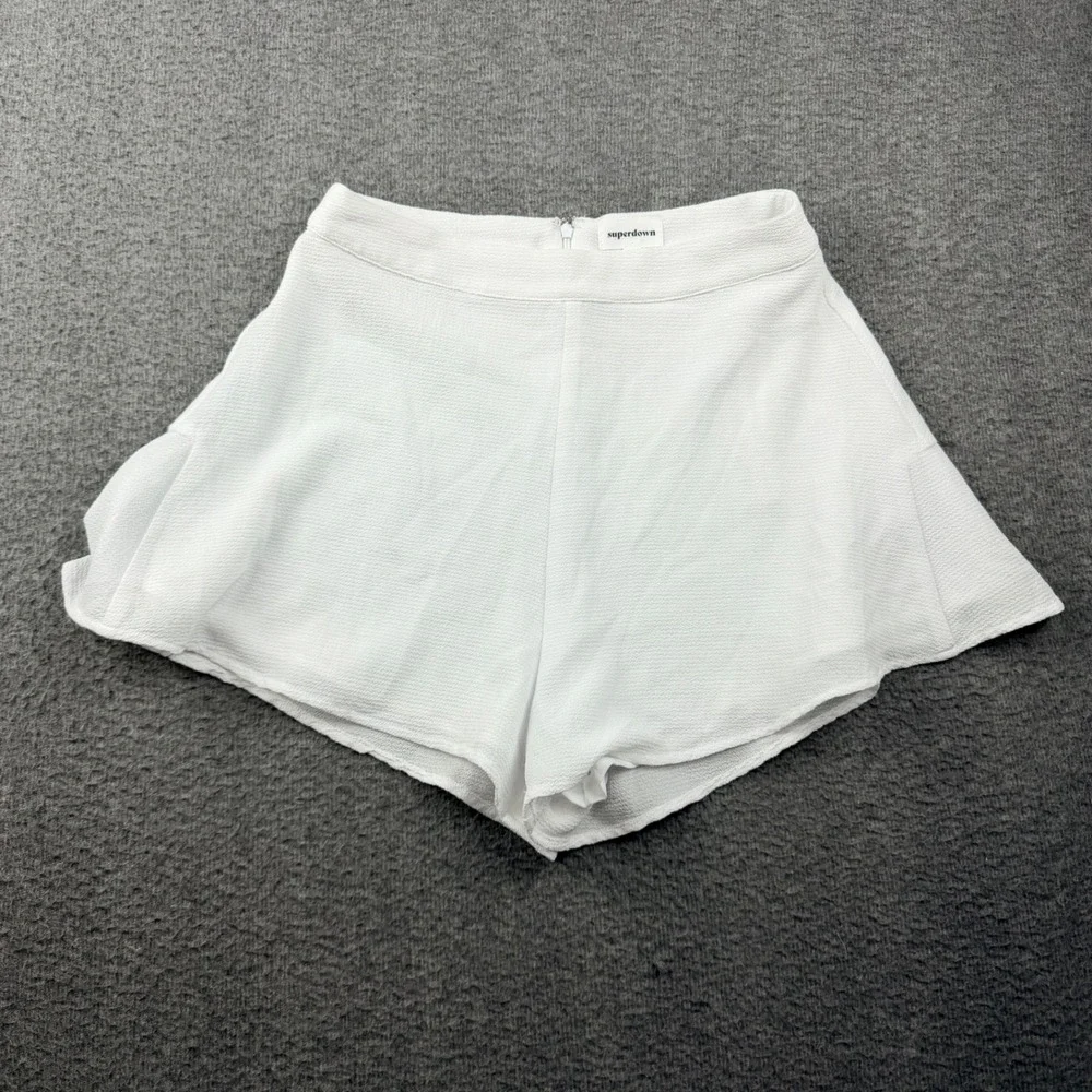 Superdown White Textured Skort Shorts Mini Skirt Small